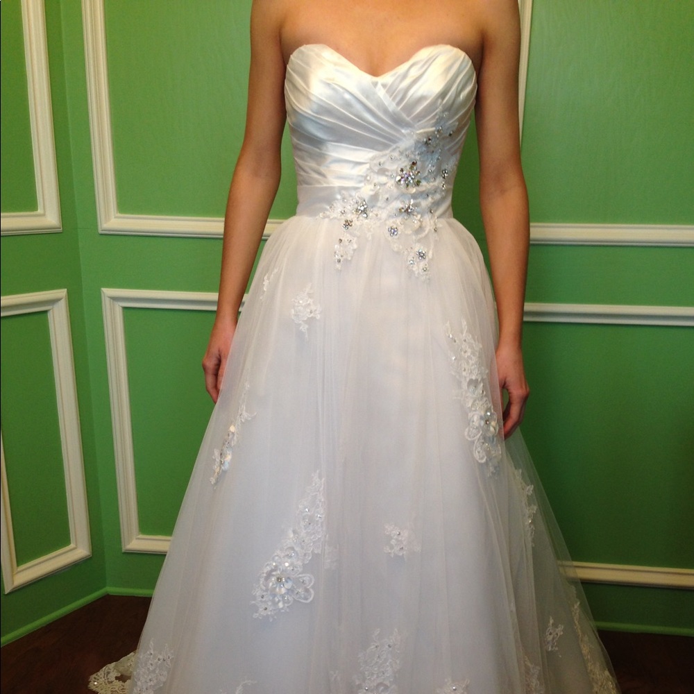 Maggie Sottero strapless wedding gown, size 2